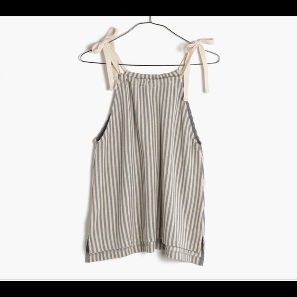 Madewell tempo tie shoulder tank top - Picture 1 of 5